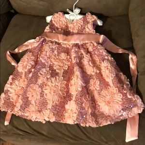 2T, Rare too pink flower dress.